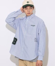 BEAMS HEART | 【ユニセックス】レタード オックスフォード ボタンダウンシャツ(シャツ/ブラウス)