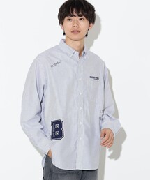 BEAMS HEART | 【ユニセックス】レタード オックスフォード ボタンダウンシャツ(シャツ/ブラウス)