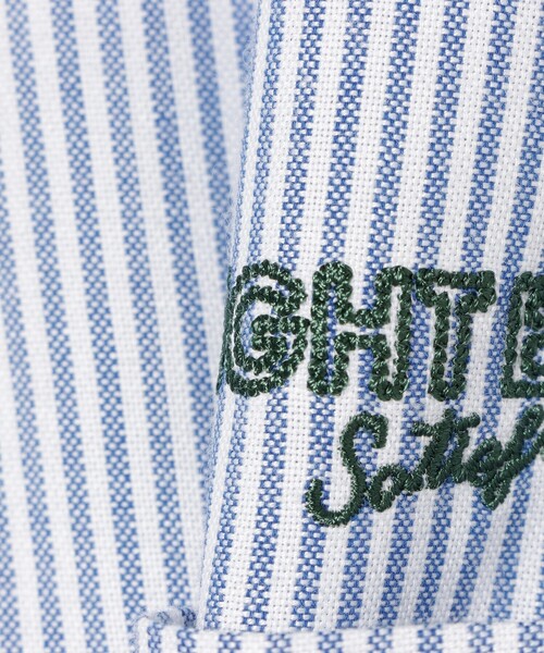 BEAMS HEART（ビームスハート）の「【ユニセックス】レタード オックスフォード ボタンダウンシャツ（シャツ/ブラウス・メンズ・ネイビー/ブラック・LARGE/SMALL/MEDIUM）」の5枚目の写真