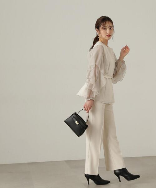 PROPORTION BODY DRESSING（プロポーションボディドレッシング）の「ラッフル袖ブラウス / 1214210903（シャツ/ブラウス・レディース・グレー/ホワイト・SMALL/MEDIUM）」の15枚目の写真