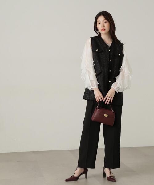 PROPORTION BODY DRESSING（プロポーションボディドレッシング）の「ラッフル袖ブラウス / 1214210903（シャツ/ブラウス・レディース・グレー/ホワイト・SMALL/MEDIUM）」の8枚目の写真