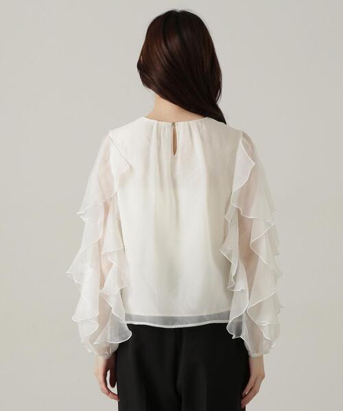 PROPORTION BODY DRESSING（プロポーションボディドレッシング）の「ラッフル袖ブラウス / 1214210903（シャツ/ブラウス・レディース・グレー/ホワイト・SMALL/MEDIUM）」の5枚目の写真