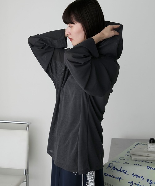 forksy.】シアーラグランフーディーロングTシャツ forksy.│MONO-MART