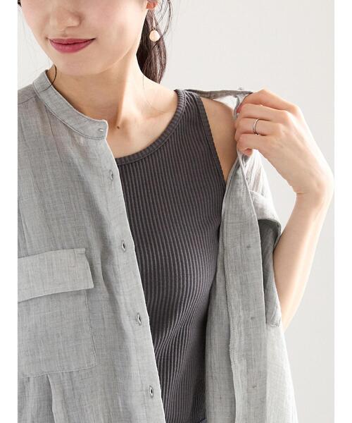 Te chichi(テチチ)の「前後2WAYアシンメトリーネックタンクトップ(Tシャツ/カットソー・レディース・オフホワイト/グレー/ブラック・F)」の1枚目の写真