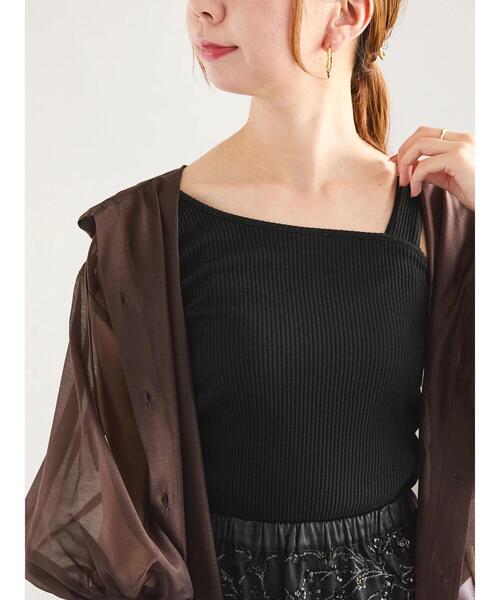 Te chichi(テチチ)の「前後2WAYアシンメトリーネックタンクトップ(Tシャツ/カットソー・レディース・オフホワイト/グレー/ブラック・F)」の12枚目の写真