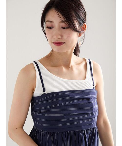 Te chichi(テチチ)の「前後2WAYアシンメトリーネックタンクトップ(Tシャツ/カットソー・レディース・オフホワイト/グレー/ブラック・F)」の9枚目の写真