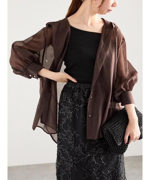 Te chichi(テチチ)の「前後2WAYアシンメトリーネックタンクトップ(Tシャツ/カットソー・レディース・オフホワイト/グレー/ブラック・F)」の7枚目の写真