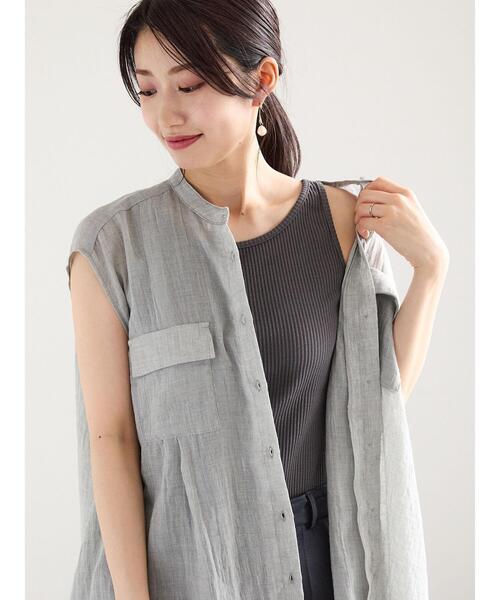 Te chichi(テチチ)の「前後2WAYアシンメトリーネックタンクトップ(Tシャツ/カットソー・レディース・オフホワイト/グレー/ブラック・F)」の5枚目の写真