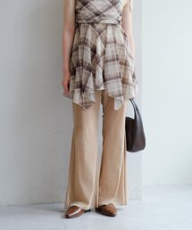Kastane | 【お気に入り登録1.8万/低身長サイズ/2サイズ展開/新色追加】ベロアチュールパンツ(その他パンツ)