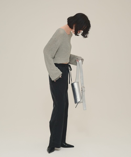 新品タグ付　【eL】5G Paper Like Pullover/143953 eL（エル）の「【eL】5G Paper Like Pullover/143953（ニット/セーター