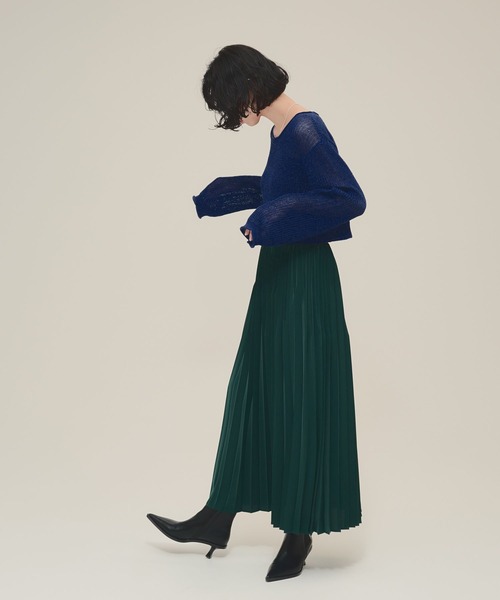 eL（エル）の「【eL】5G Paper Like Pullover/143953（ニット/セーター・レディース・グレー/ネイビー・FREE）」の11枚目の写真