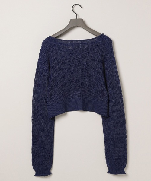 eL（エル）の「【eL】5G Paper Like Pullover/143953（ニット/セーター・レディース・グレー/ネイビー・FREE）」の15枚目の写真