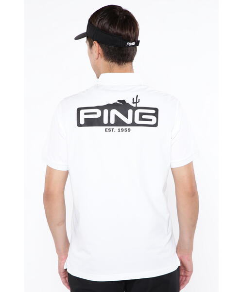 【セール】【PING APPAREL】ストレッチカノコ半袖ポロシャツ ＜EARLY AUTUMN＞ (MENS)（ポロシャツ）｜PING（ピン）