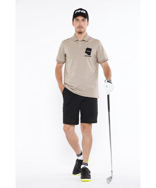 【セール】【PING APPAREL】ストレッチカノコ半袖ポロシャツ ＜EARLY AUTUMN＞ (MENS)（ポロシャツ）｜PING（ピン）