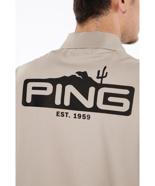 【セール】【PING APPAREL】ストレッチカノコ半袖ポロシャツ ＜EARLY AUTUMN＞ (MENS)（ポロシャツ）｜PING（ピン）