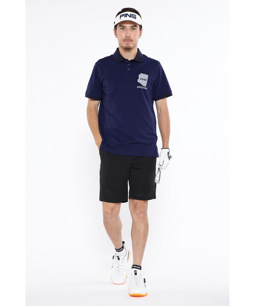 【セール】【PING APPAREL】ストレッチカノコ半袖ポロシャツ ＜EARLY AUTUMN＞ (MENS)（ポロシャツ）｜PING（ピン）