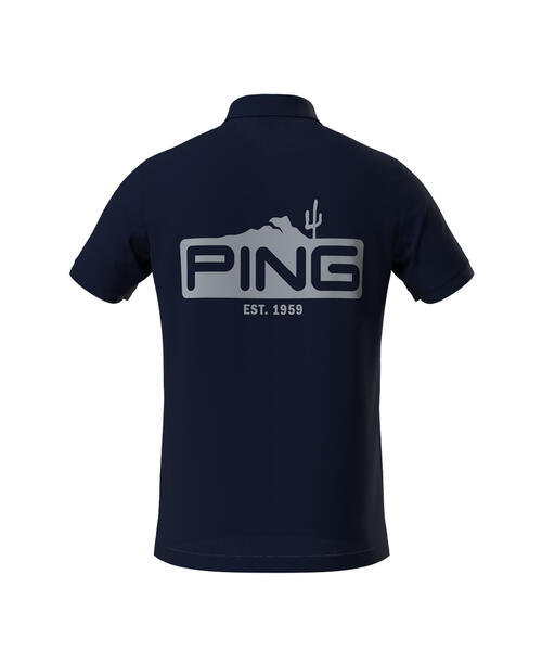 【セール】【PING APPAREL】ストレッチカノコ半袖ポロシャツ ＜EARLY AUTUMN＞ (MENS)（ポロシャツ）｜PING（ピン）