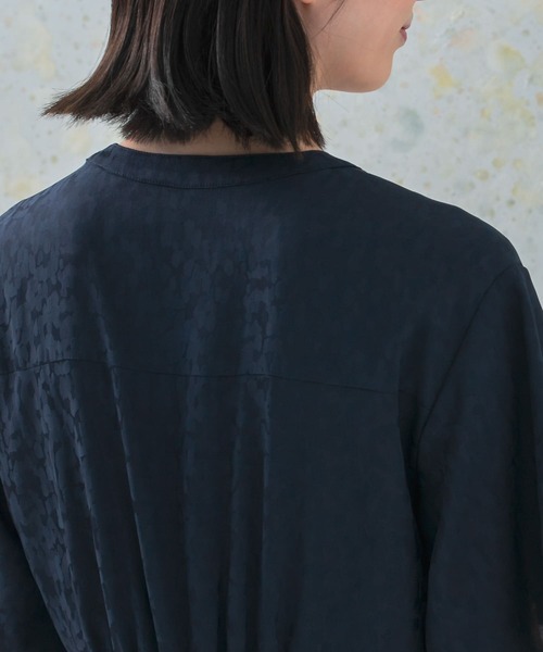 URBAN RESEARCH ROSSO WOMEN（アーバンリサーチ　ロッソ）の「ハーフスリーブジャガードワンピース（ワンピース・レディース・ネイビー/オレンジ系その他・FREE）」の14枚目の写真