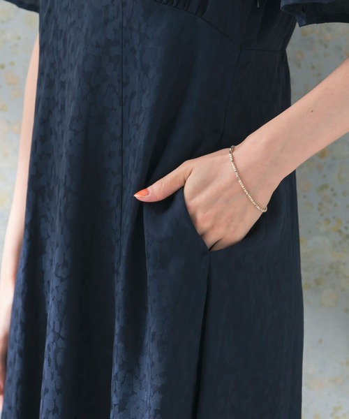 URBAN RESEARCH ROSSO WOMEN（アーバンリサーチ　ロッソ）の「ハーフスリーブジャガードワンピース（ワンピース・レディース・ネイビー/オレンジ系その他・FREE）」の16枚目の写真