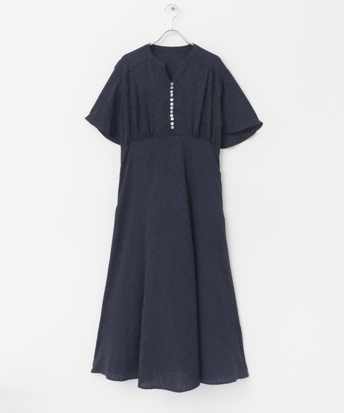 URBAN RESEARCH ROSSO WOMEN（アーバンリサーチ　ロッソ）の「ハーフスリーブジャガードワンピース（ワンピース・レディース・ネイビー/オレンジ系その他・FREE）」の17枚目の写真