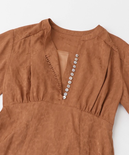 URBAN RESEARCH ROSSO WOMEN（アーバンリサーチ　ロッソ）の「ハーフスリーブジャガードワンピース（ワンピース・レディース・ネイビー/オレンジ系その他・FREE）」の19枚目の写真