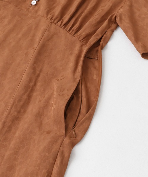 URBAN RESEARCH ROSSO WOMEN（アーバンリサーチ　ロッソ）の「ハーフスリーブジャガードワンピース（ワンピース・レディース・ネイビー/オレンジ系その他・FREE）」の20枚目の写真