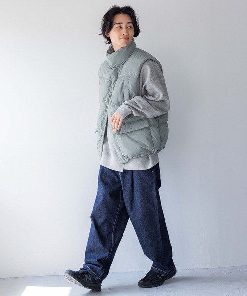 LOWRYS FARM（ローリーズファーム）の「エアサーマルスタンドベスト 116561（ダウンベスト・メンズ・ブルー/ブラック・FREE）」の8枚目の写真