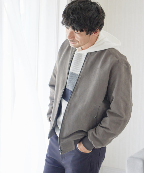 ikka（イッカ）の「フェイクスエードブルゾン（ブルゾン・メンズ・ベージュ/ブラック/スモークグレー・XL/L/M/S）」の7枚目の写真