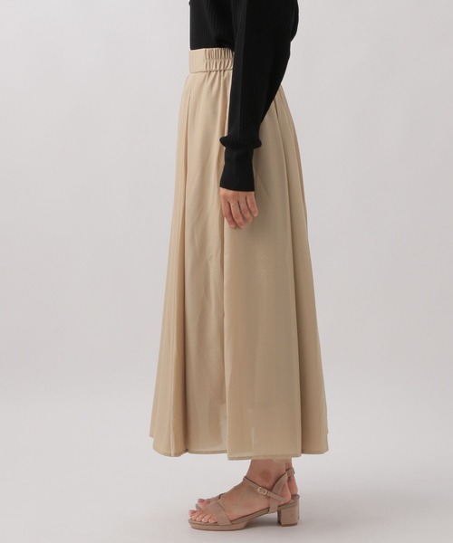 Elura（エルーラ）の「＜レギュラー／低身長サイズ＞艶フレアスカート/136360（スカート・レディース・ブルー系その他6/ベージュ/ライトブルー・FREE/FREE(S)）」の13枚目の写真