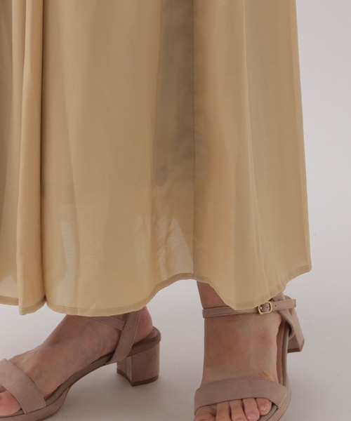 Elura（エルーラ）の「＜レギュラー／低身長サイズ＞艶フレアスカート/136360（スカート・レディース・ブルー系その他6/ベージュ/ライトブルー・FREE/FREE(S)）」の16枚目の写真