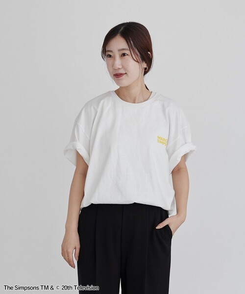 The Simpsons（ザ・シンプソンズ）の「THE SIMPSONS / ROCK STANLEY（ロックスタンレー）別注プリントTシャツ（Tシャツ/カットソー・メンズ・ワインレッド/ホワイト/ブラック/ダークブラウン・M/L/XL）」の7枚目の写真