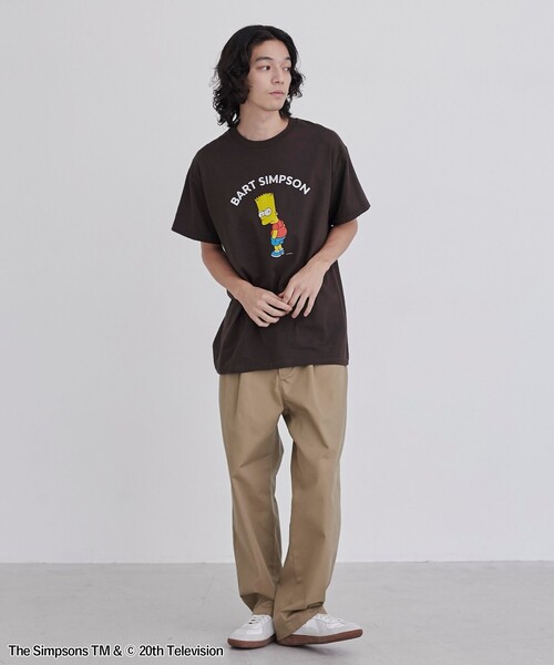 The Simpsons（ザ・シンプソンズ）の「THE SIMPSONS / ROCK STANLEY（ロックスタンレー）別注プリントTシャツ（Tシャツ/カットソー・メンズ・ワインレッド/ホワイト/ブラック/ダークブラウン・M/L/XL）」の18枚目の写真