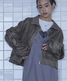 miette | チュールドッキングシャーリングショートブルゾン(ブルゾン)