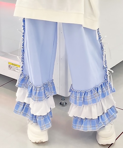 DARRDY（ダーディー）の「【DARRDY/ダーディー】フリルジャージパンツ/セットアップ対応（その他パンツ・レディース・ブラック/サックスブルー/ピンク・ONESIZE）」の4枚目の写真