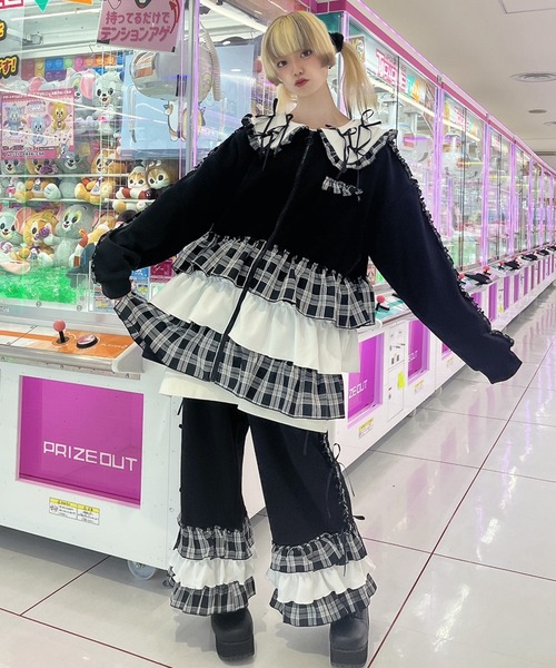 DARRDY（ダーディー）の「【DARRDY/ダーディー】フリルジャージパンツ/セットアップ対応（その他パンツ・レディース・ブラック/サックスブルー/ピンク・ONESIZE）」の15枚目の写真