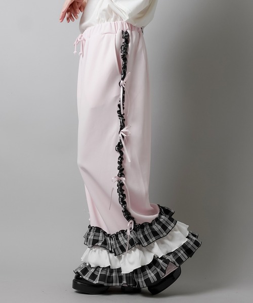 DARRDY（ダーディー）の「【DARRDY/ダーディー】フリルジャージパンツ/セットアップ対応（その他パンツ・レディース・ブラック/サックスブルー/ピンク・ONESIZE）」の19枚目の写真