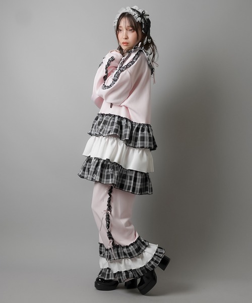 DARRDY（ダーディー）の「【DARRDY/ダーディー】フリルジャージパンツ/セットアップ対応（その他パンツ・レディース・ブラック/サックスブルー/ピンク・ONESIZE）」の22枚目の写真