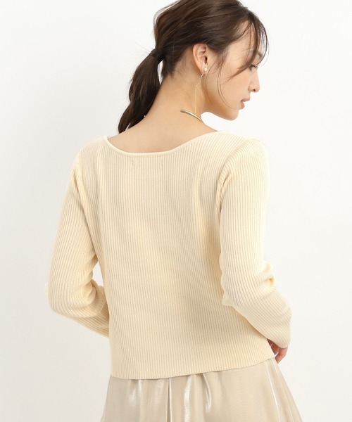 Andemiu（アンデミュウ）の「リブボートネックカーディガン159348