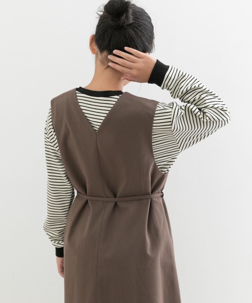 URBAN RESEARCH DOORS（アーバンリサーチドアーズ）の「『親子リンク』『WEB/一部店舗限定』『UR TECH』ツイルジャンパースカート(KIDS)（ジャンパースカート・キッズ・チェック/モカ・150）」の4枚目の写真