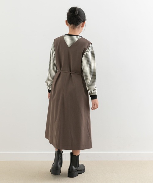 URBAN RESEARCH DOORS（アーバンリサーチドアーズ）の「『親子リンク』『WEB/一部店舗限定』『UR TECH』ツイルジャンパースカート(KIDS)（ジャンパースカート・キッズ・チェック/モカ・150）」の7枚目の写真