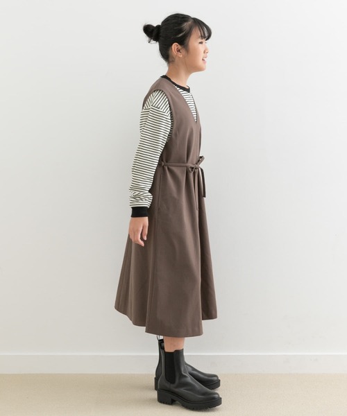 URBAN RESEARCH DOORS（アーバンリサーチドアーズ）の「『親子リンク』『WEB/一部店舗限定』『UR TECH』ツイルジャンパースカート(KIDS)（ジャンパースカート・キッズ・チェック/モカ・150）」の8枚目の写真