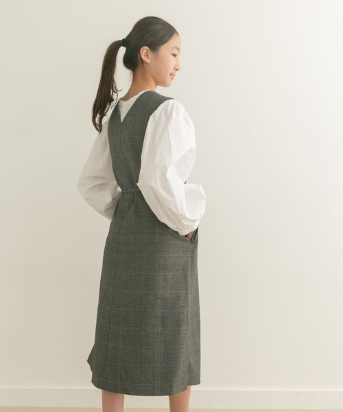 URBAN RESEARCH DOORS（アーバンリサーチドアーズ）の「『親子リンク』『WEB/一部店舗限定』『UR TECH』ツイルジャンパースカート(KIDS)（ジャンパースカート・キッズ・チェック/モカ・150）」の11枚目の写真