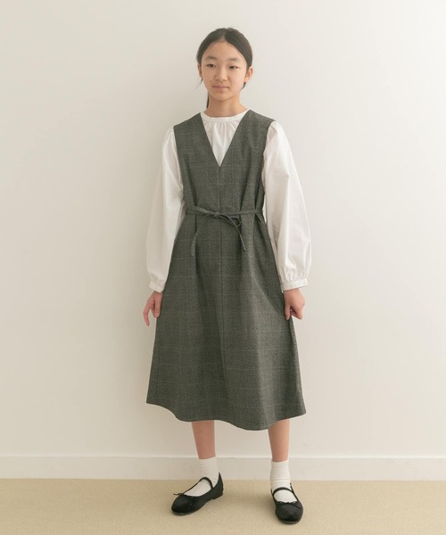 URBAN RESEARCH DOORS（アーバンリサーチドアーズ）の「『親子リンク』『WEB/一部店舗限定』『UR TECH』ツイルジャンパースカート(KIDS)（ジャンパースカート・キッズ・チェック/モカ・150）」の15枚目の写真