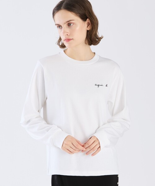 agnes b.（アニエスベー）の「【Outlet】S179 TS ロゴTシャツ（Tシャツ/カットソー・レディース・ホワイト・3/2/1）」の3枚目の写真