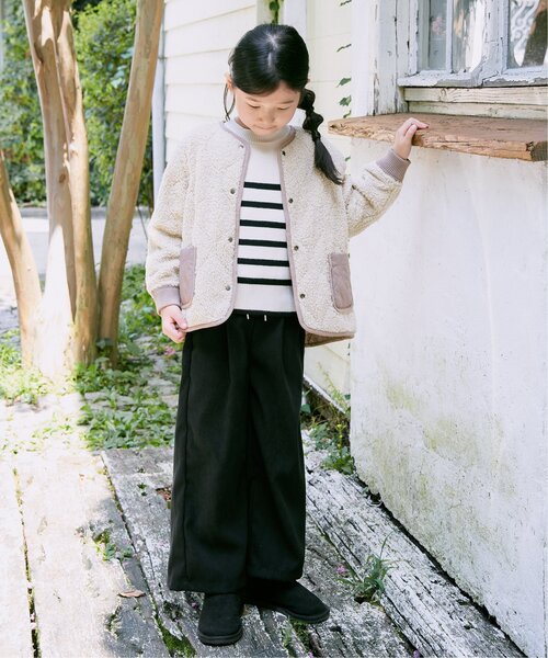 ikka（イッカ）の「レースアップワイドパンツ（120~160cm）（その他パンツ・キッズ・ブラウン系その他/ブルー/ライトグレー/ブラック・120/130/140/150/160）」の14枚目の写真