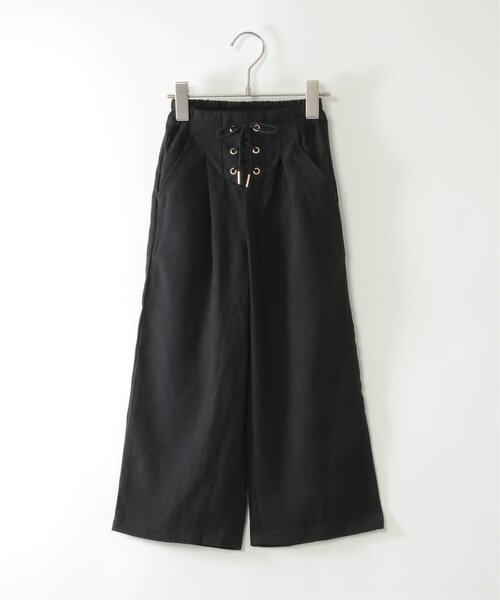 ikka（イッカ）の「レースアップワイドパンツ（120~160cm）（その他パンツ・キッズ・ブラウン系その他/ブルー/ライトグレー/ブラック・120/130/140/150/160）」の2枚目の写真