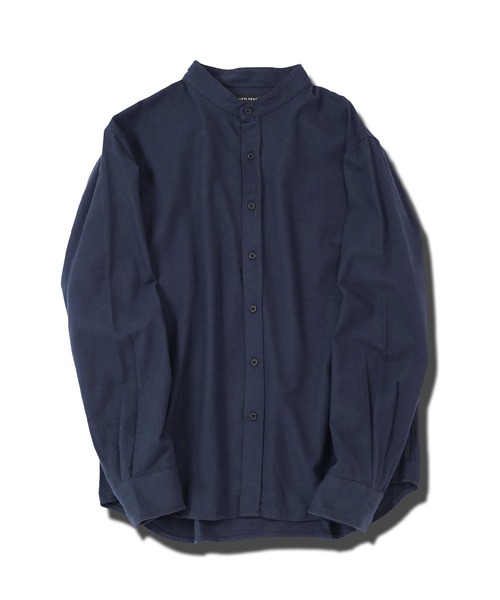 jiggys shop(ジギーズショップ)の「フランネルバンドカラー無地長袖シャツ(シャツ/ブラウス・メンズ・グレー/ブラック/グレー系その他/カーキ/ネイビー/ホワイト・X-LARGE/LARGE/MEDIUM/SMALL)」の21枚目の写真