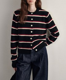 Fano Studios | ウール混 ボーダーニットカーディガン FQ24S206【Fano Studios】(カーディガン/ボレロ)