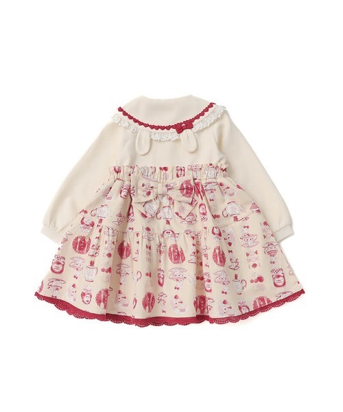 coeur a coeur（クーラクール）の「coeur a coeur ドッキングワンピース（ワンピース・キッズ・サックスブルー/アイボリー・110cm/100cm/90cm）」の4枚目の写真