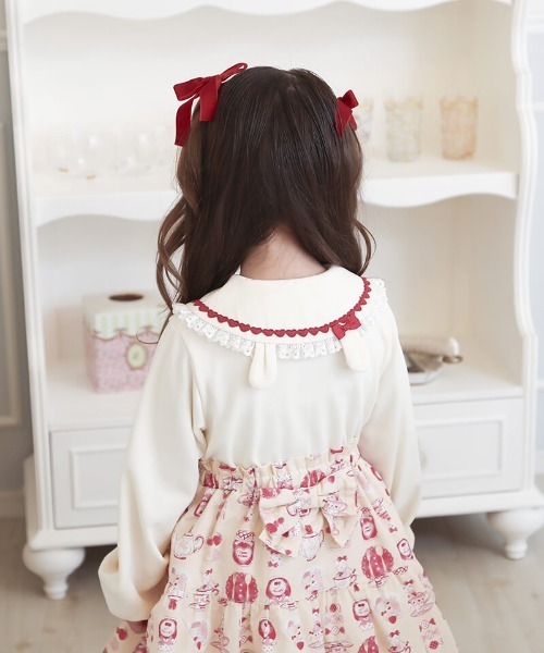 coeur a coeur（クーラクール）の「coeur a coeur ドッキングワンピース（ワンピース・キッズ・サックスブルー/アイボリー・110cm/100cm/90cm）」の8枚目の写真